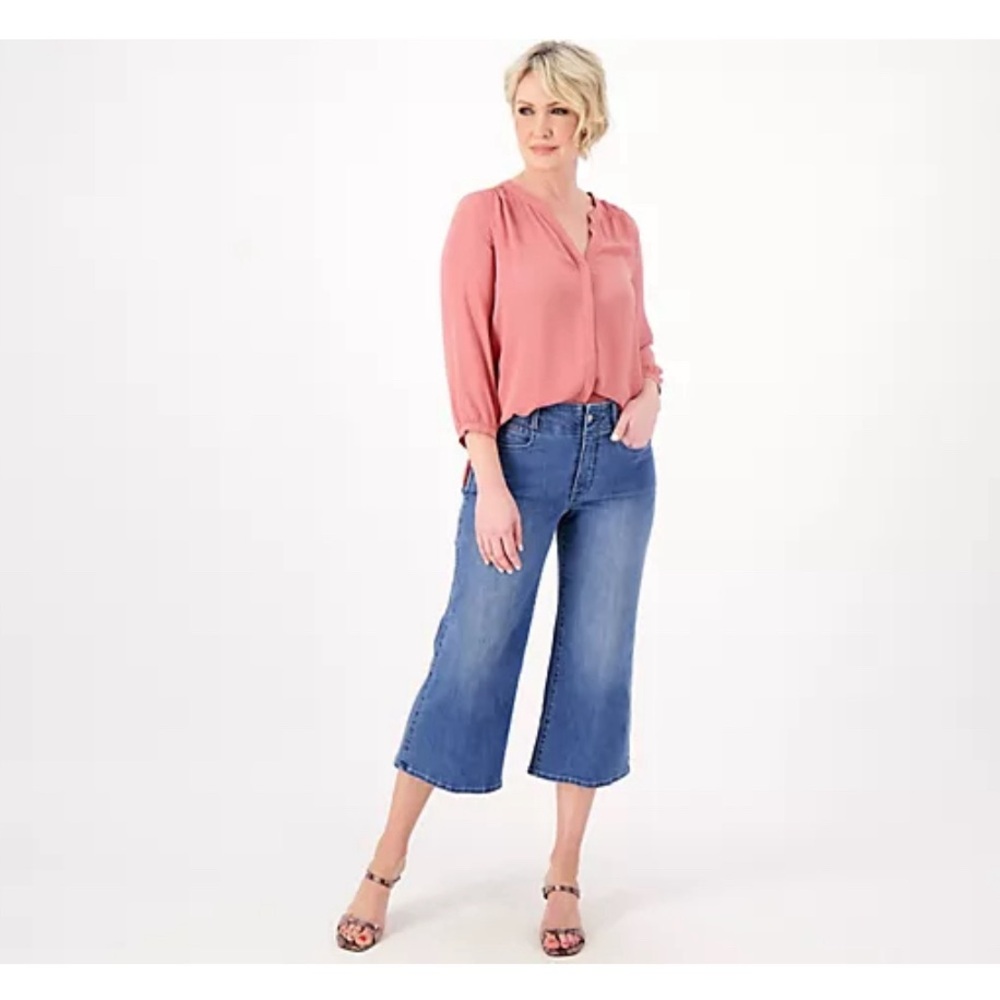 NWT NYDJ wide leg crop jeans 14P